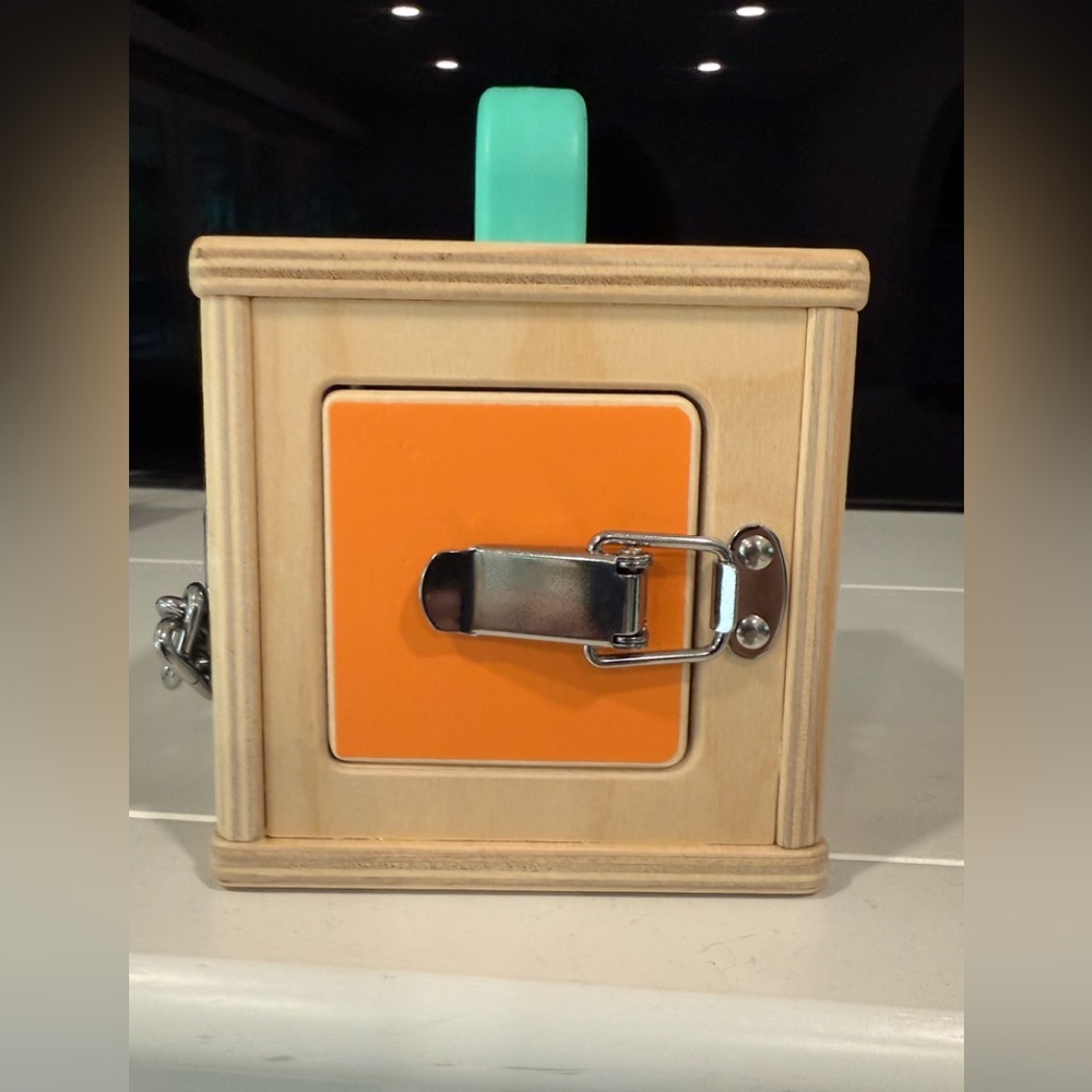Lovevery Wooden Lock Box Latches “The Realist” Preowned Excellent